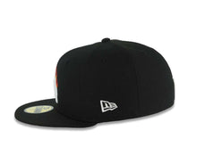Load image into Gallery viewer, Los Angeles Dodgers New Era MLB 59FIFTY 5950 Fitted Cap Hat Black Crown/Visor White With Flame Logo 40th Anniversary Side Patch
