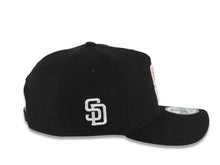 Load image into Gallery viewer, San Diego Padres New Era MLB 9FORTY 940 Adjustable A-Frame Cap Hat Black Crown/Visor Pink Drip With White Logo Gray UV
