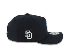 Load image into Gallery viewer, San Diego Padres New Era MLB 9FORTY 940 Adjustable A-Frame Cap Hat Navy Blue Crown/Visor White/Sky Blue Drip Logo Gray UV
