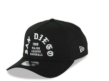 Load image into Gallery viewer, San Diego Padres New Era MLB 9FORTY 940 Adjustable A-Frame Cap Hat Black Crown/Visor White Text/Script Logo 40th Anniversary Side Patch
