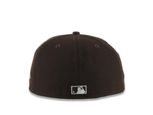 Load image into Gallery viewer, San Diego Padres New Era MLB 59FIFTY 5950 Fitted Cap Hat Dark Brown Crown/Visor White P Script Logo 40th Anniversary Side Patch Gray UV
