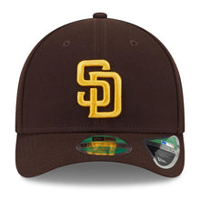 Load image into Gallery viewer, San Diego Padres New Era MLB 9FORTY 940 M-Crown Adjustable Cap Hat Dark Brown Crown/Visor Team Color Logo 2025 Post Season Postseason Side Patch
