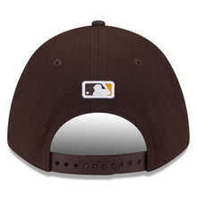Load image into Gallery viewer, San Diego Padres New Era MLB 9FORTY 940 M-Crown Adjustable Cap Hat Dark Brown Crown/Visor Team Color Logo 2025 Post Season Postseason Side Patch
