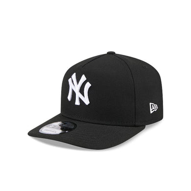New York Yankees New Era MLB 9FIFTY 950 Snapback A-Frame Cap Hat Black Crown/Visor White Logo Gray UV
