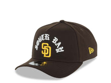 Load image into Gallery viewer, San Diego Padres New Era MLB 9FORTY 940 Adjustable A-Frame Cap Hat Brown Crown/Visor Yellow Logo With South Bay Script/Text 1998 World Series Side Patch
