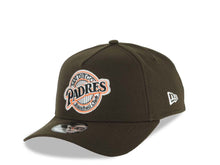 Load image into Gallery viewer, San Diego Padres New Era MLB 9FORTY 940 Adjustable A-Frame Hat Brown Crown/Visor Black/Orange Baseball Club Logo 1992 All-Star Game Side Patch Gray UV
