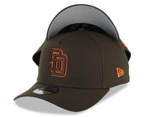 Load image into Gallery viewer, San Diego Padres New Era MLB 9FORTY 940 Adjustable A-Frame Hat Brown Crown/Visor Brown/Orange Logo Gray UV
