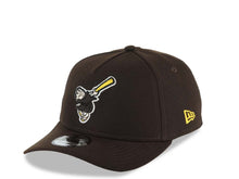 Load image into Gallery viewer, San Diego Padres New Era MLB 9FORTY 940 Adjustable A-Frame Hat Brown Crown/Visor Brown/White/Yellow Swinging Friar Logo Petco Park Stadium Side Patch Gray UV
