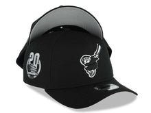 Load image into Gallery viewer, San Diego Padres New Era MLB 9FORTY 940 Adjustable A-Frame Hat Black Crown/Visor Black/White Swinging Friar Logo 20th Anniversary h Gray UV

