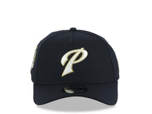 Load image into Gallery viewer, San Diego Padres New Era MLB 9FORTY 940 Adjustable A-Frame Hat Navy Blue Crown/Visor Glow White/Metallic Gold P Logo 40th Anniversary Side Patch Gray UV
