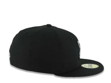 Load image into Gallery viewer, Yaquis de obregon New Era 59FIFTY 5950 Fitted Cap Hat Black Crown/Visor Black/Metallic Silver Head Logo Gray UV
