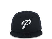 Load image into Gallery viewer, San Diego Padres New Era MLB 9FIFTY 950 Snapback Cap Hat Navy Blue Crown/Visor White Script P Logo Gray UV
