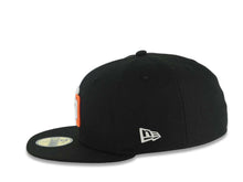Load image into Gallery viewer, San Diego Padres New Era MLB 59FIFTY 5950 Fitted Cap Hat Black Crown/Visor White/Orange Logo 40th Anniversary Side Patch Gray UV
