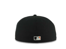 Load image into Gallery viewer, San Diego Padres New Era MLB 59FIFTY 5950 Fitted Cap Hat Black Crown/Visor White/Orange Logo 40th Anniversary Side Patch Gray UV
