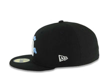 Load image into Gallery viewer, San Diego Padres New Era MLB 59FIFTY 5950 Fitted Cap Hat Black Crown/Visor White Logo With Sky Blue Clouds Gray UV

