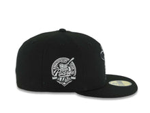 Load image into Gallery viewer, San Diego Padres New Era MLB 59FIFTY 5950 Fitted Cap Hat Black Crown/Visor Black/White Skull Logo 40th Anniversary Side Patch Gray UV

