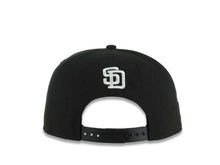Load image into Gallery viewer, San Diego Padres New Era MLB 9FIFTY 950 Snapback Cap Hat Black Crown/Visor White Logo With Sky Blue Clouds 1998 World Series Side Patch Gray UV
