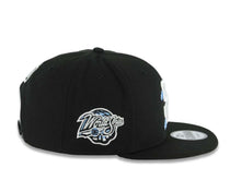 Load image into Gallery viewer, San Diego Padres New Era MLB 9FIFTY 950 Snapback Cap Hat Black Crown/Visor White Logo With Sky Blue Clouds 1998 World Series Side Patch Gray UV
