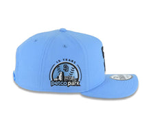 Load image into Gallery viewer, San Diego Padres New Era MLB 9FORTY 940 Adjustable A-Frame Cap Hat Sky Blue Crown/Visor Black Logo 10 Years Petco Park Side Patch Gray UV
