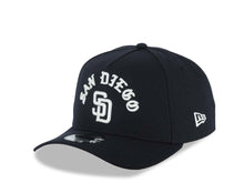 Load image into Gallery viewer, San Diego Padres New Era MLB 9FORTY 940 Adjustable A-Frame Cap Hat Navy Blue Crown/Visor White With Text/Script Logo 1984 World Series Side Patch Gray UV
