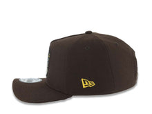 Load image into Gallery viewer, San Diego Padres New Era MLB 9FORTY 940 Adjustable A-Frame Cap Hat Dark Brown Crown/Visor Team Color Skull Logo 40th Anniversary Side Patch Yellow UV
