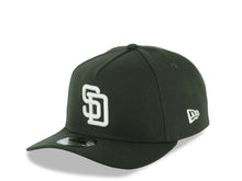 Load image into Gallery viewer, San Diego Padres New Era MLB 9FORTY 940 Adjustable A-Frame Cap Hat Dark Green Crown/Visor Glow White Logo 1998 World Series Side Patch Gray UV
