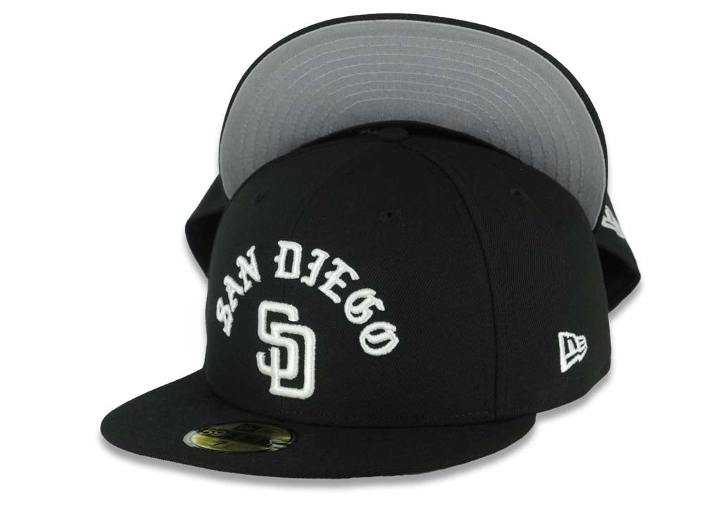 San Diego Padres New Era MLB 59FIFTY 5950 Fitted Cap Hat Black