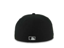 Load image into Gallery viewer, San Diego Padres New Era MLB 59FIFTY 5950 Fitted Cap Hat Black Crown/Visor White South Bay Script/Text Logo 40th Anniversary Side Patch Gray UV
