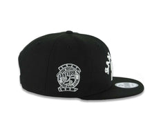 Load image into Gallery viewer, San Diego Padres New Era MLB 9FIFTY 950 Snapback Cap Hat Black Crown/Visor White Logo 25th Anniversary Side Patch Gray UV

