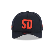 Load image into Gallery viewer, San Diego FC New Era MLS 9FORTY 940 Adjustable A-Frame Cap Hat Navy Blue Crown/Visor Red Logo Gray UV
