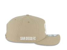 Load image into Gallery viewer, San Diego FC New Era MLS 9FORTY 940 Adjustable A-Frame Cap Hat Khaki Crown/Visor White Logo Gray UV
