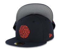 Load image into Gallery viewer, San Diego FC New Era MLS 59FIFTY 5950 Fitted Cap Hat Navy Blue Crown/Visor Red Logo Gray UV
