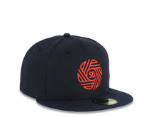 Load image into Gallery viewer, San Diego FC New Era MLS 59FIFTY 5950 Fitted Cap Hat Navy Blue Crown/Visor Red Logo Gray UV
