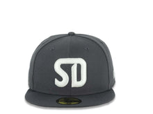 Load image into Gallery viewer, San Diego FC New Era MLS 59FIFTY 5950 Fitted Cap Hat Dark Gray Crown/Visor Glow In The Dark White Logo Gray UV
