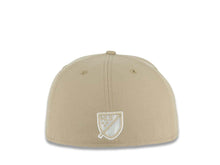 Load image into Gallery viewer, San Diego FC New Era MLS 59FIFTY 5950 Fitted Cap Hat Khaki Crown/Visor White Logo Gray UV
