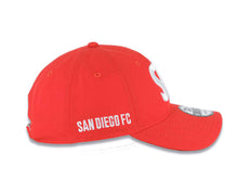 Load image into Gallery viewer, San Diego FC New Era 9TWENTY 920 Adjustable Cap Hat Red Crown/Visor White Logo
