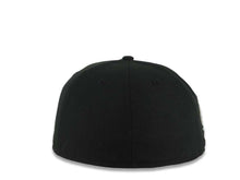 Load image into Gallery viewer, San Diego Padres New Era MLB 59FIFTY 5950 Fitted Cap Hat Black Crown/Visor White Logo With Palm 40th Anniversary Side Patch
