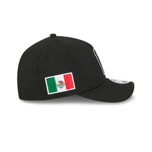 Load image into Gallery viewer, Mexico New Era WBC World Baseball Classic 9FORTY 940 Adjustable A-Frame M-Crown Cap Hat Black Crown/Visor Black/White Logo Mexico Flag Side Patch
