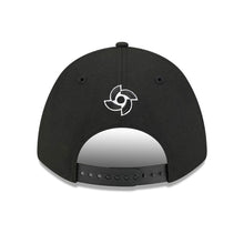 Load image into Gallery viewer, Puerto Rico New Era WBC World Baseball Classic 9FORTY 940 Adjustable A-Frame M-Crown Cap Hat Black Crown/Visor Black/White Logo Puerto Rico Flag Side Patch
