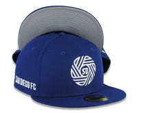 Load image into Gallery viewer, San Diego FC New Era MLS 59FIFTY 5950 Fitted Cap Hat Royal Blue Crown/Visor White Logo Gray UV

