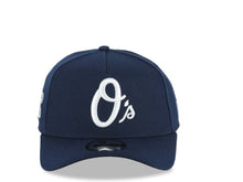 Load image into Gallery viewer, Baltimore Orioles New Era MLB 9FORTY 940 Adjustable A-Frame Cap Hat Navy Blue Crown/Visor White Logo 1983 World Series Side Patch Gray UV

