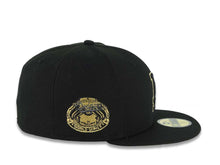 Load image into Gallery viewer, Los Angeles Dodgers New Era MLB 59FIFTY 5950 Fitted Cap Hat Black Crown/Visor Black/Metallic Gold Logo 1963 World Series Side Patch
