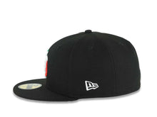 Load image into Gallery viewer, San Diego Padres New Era MLB 59FIFTY 5950 Fitted Cap Hat Black Crown/Visor Green/White/Red Logo Aztec Calendar Side Patch Gray UV
