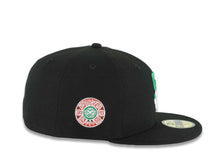 Load image into Gallery viewer, San Diego Padres New Era MLB 59FIFTY 5950 Fitted Cap Hat Black Crown/Visor Green/White/Red Logo Aztec Calendar Side Patch Gray UV
