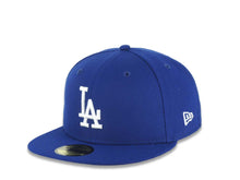 Load image into Gallery viewer, Los Angeles Dodgers New Era MLB 59FIFTY 5950 Fitted Cap Hat Royal Crown/Visor White Logo 2024-2025 Back To Back World Series Champions Side Patch
