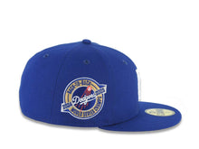 Load image into Gallery viewer, Los Angeles Dodgers New Era MLB 59FIFTY 5950 Fitted Cap Hat Royal Crown/Visor White Logo 2024-2025 Back To Back World Series Champions Side Patch
