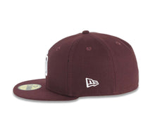 Load image into Gallery viewer, San Diego Padres New Era MLB 59FIFTY 5950 Fitted Cap Hat Maroon Crown/Visor White Flat Stitch Logo 10Years Petcopark Side Patch Gray UV
