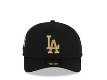 Load image into Gallery viewer, Los Angeles Dodgers New Era MLB 9FORTY 940 Adjustable A-Frame Cap Hat Black Crown/Visor Metallic Gold Logo 2025 World Series Champions Gray UV
