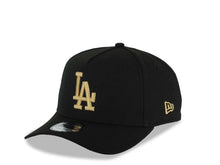 Load image into Gallery viewer, Los Angeles Dodgers New Era MLB 9FORTY 940 Adjustable A-Frame Cap Hat Black Crown/Visor Metallic Gold Logo 2025 World Series Champions Gray UV
