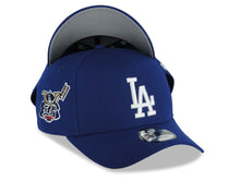 Load image into Gallery viewer, Los Angeles Dodgers New Era MLB 9FORTY 940 Adjustable A-Frame Cap Hat Royal Blue Crown/Visor White Logo Japan World Series Champions Side Patch Gray UV
